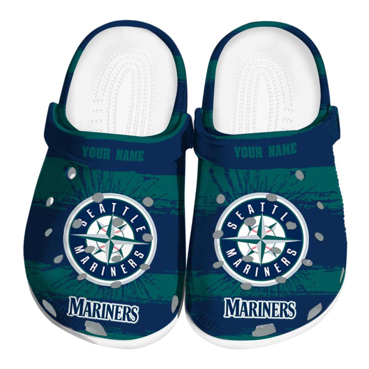 Seattle Mariners MLB Sport Crocs Crocband Clogs Shoes Comfortable For Men Women and Kids