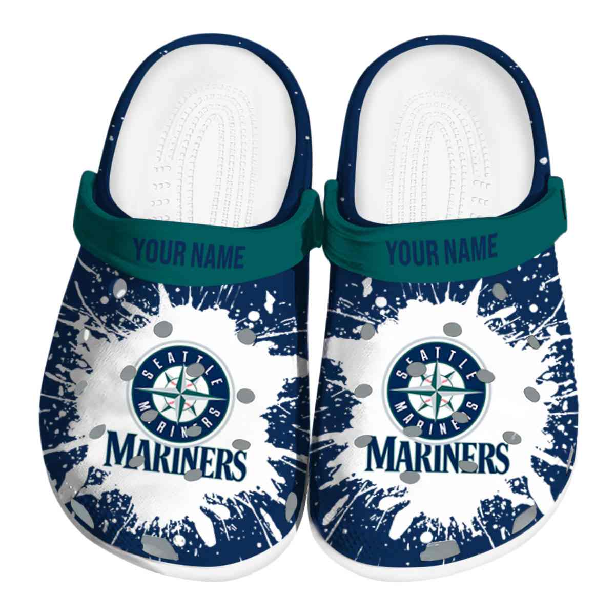 Seattle Mariners MLB Sport Crocs Crocband Clogs Shoes Comfortable For Men Women and Kids