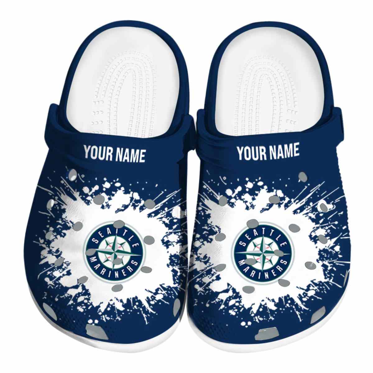 Seattle Mariners MLB Sport Crocs Crocband Clogs Shoes Comfortable For Men Women and Kids