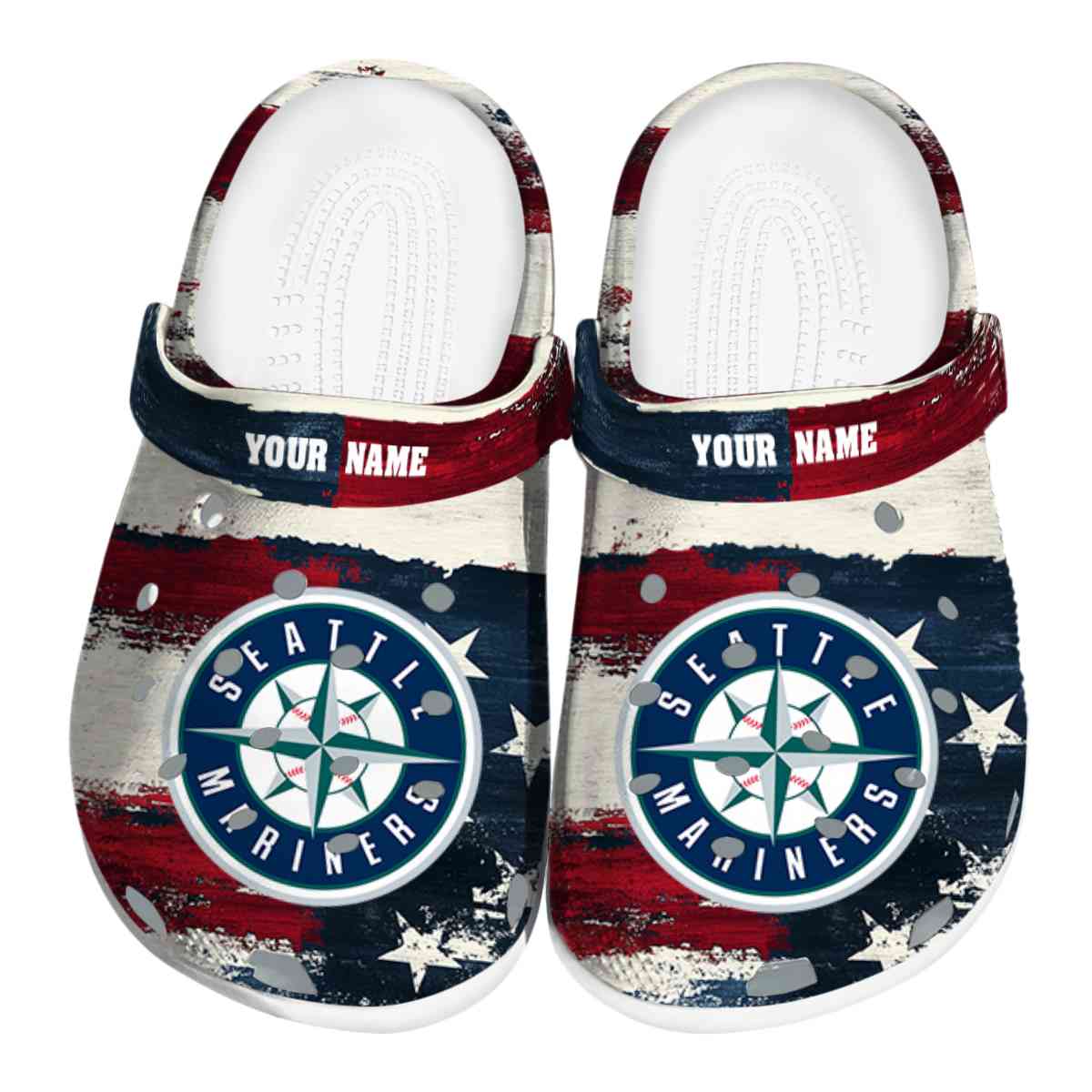 Seattle Mariners MLB Sport Crocs Crocband Clogs Shoes Comfortable For Men Women and Kids