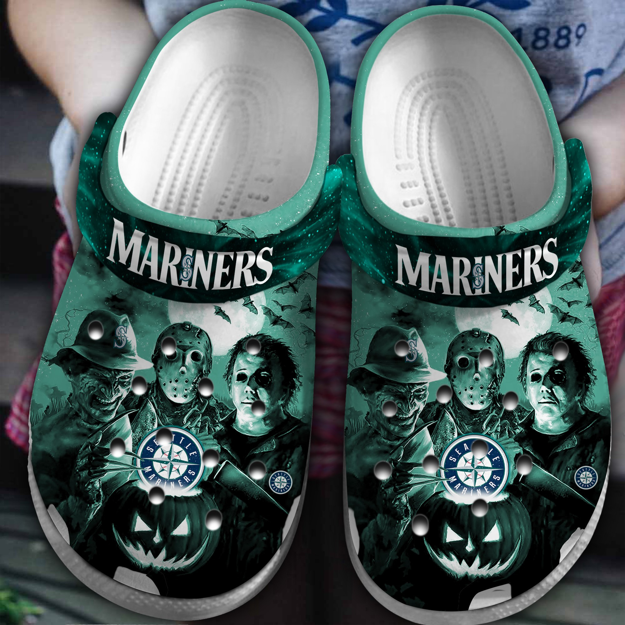 Seattle Mariners MLB Sport Crocs Crocband Clogs Shoes Comfortable For Men Women and Kids