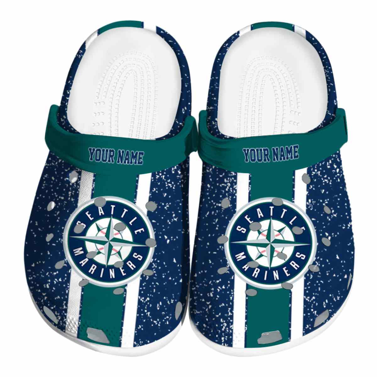 Seattle Mariners MLB Sport Crocs Crocband Clogs Shoes Comfortable For Men Women and Kids