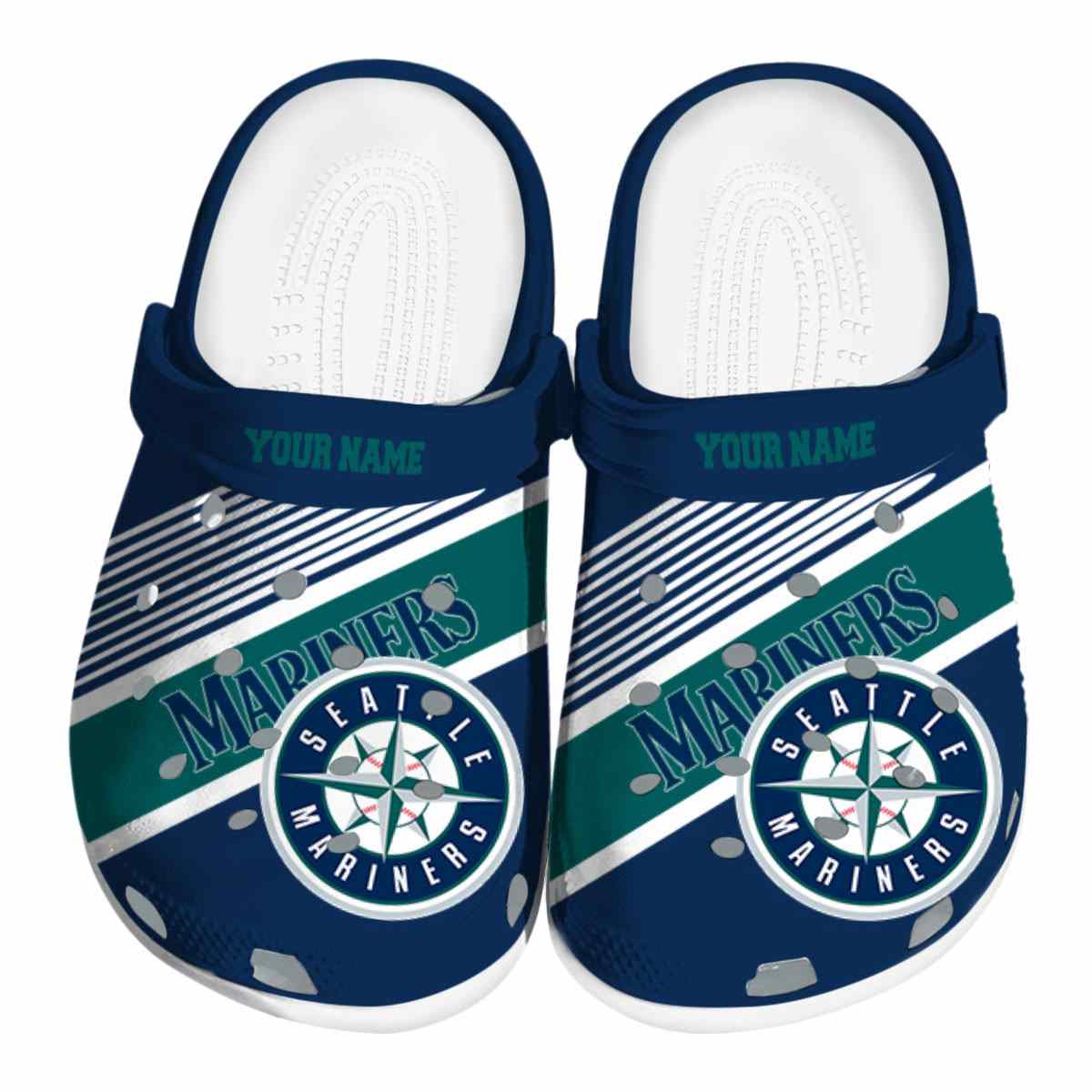 Seattle Mariners MLB Sport Crocs Crocband Clogs Shoes Comfortable For Men Women and Kids