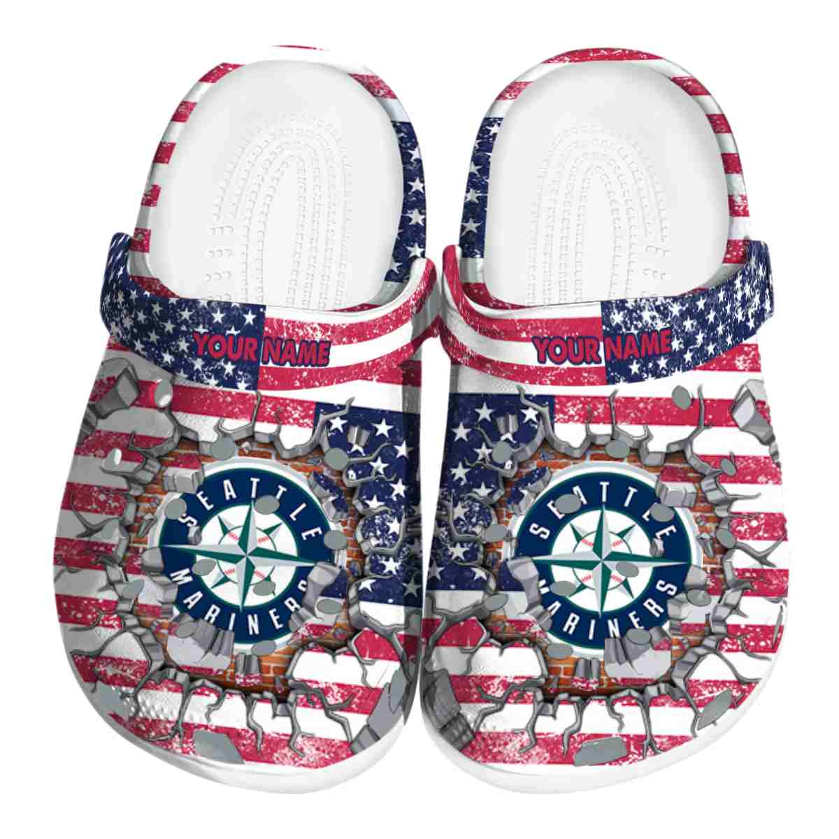 Seattle Mariners MLB Sport Crocs Crocband Clogs Shoes Comfortable For Men Women and Kids