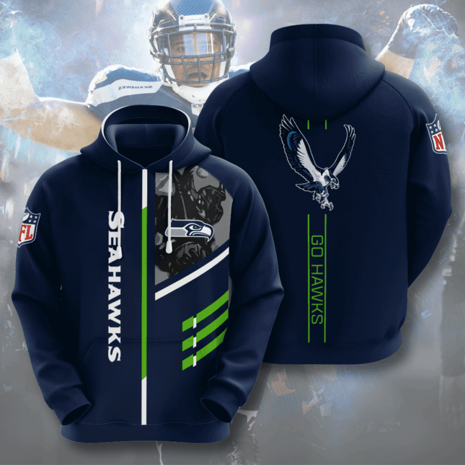 Seattle Seahawks American Football 3D All Over Print Hoodie, Zip Hoodie