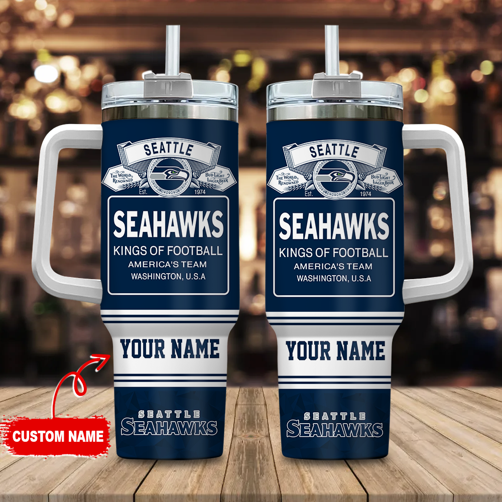 Seattle Seahawks NFL Bud Light Custom Stanley Cup 40 oz 30 oz Tumbler With HandleTVC2301109