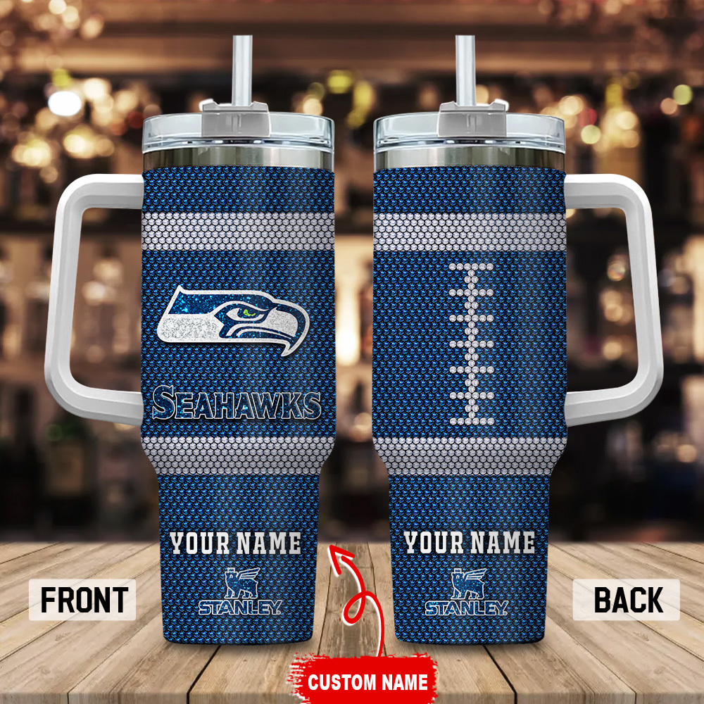 Seattle Seahawks NFL Crystal Custom Stanley Cup 40 oz 30 oz Tumbler With HandleTVC230171