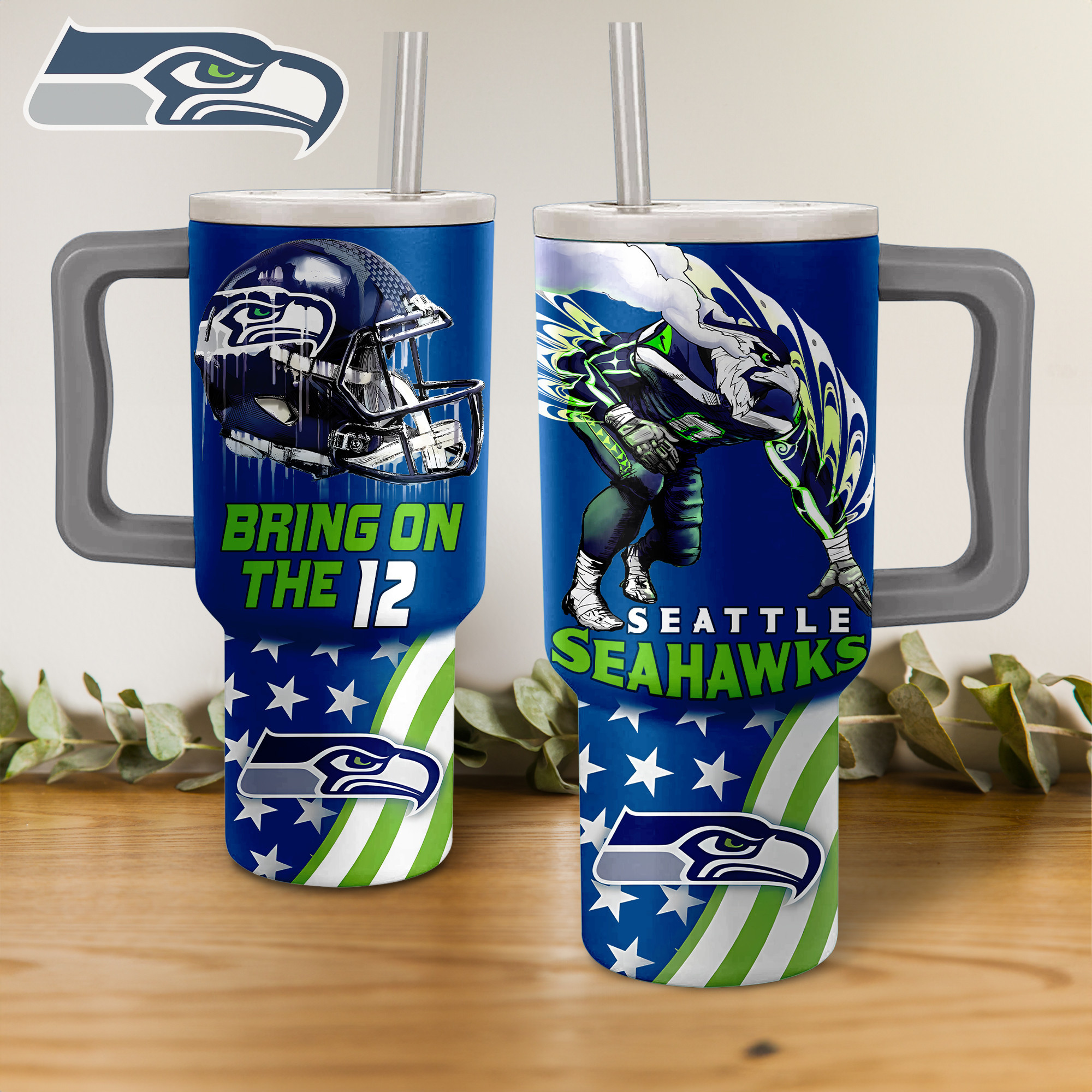 Seattle Seahawks NFL Custom Stanley Cup 40 oz 30 oz Tumbler With HandleTVC2301153