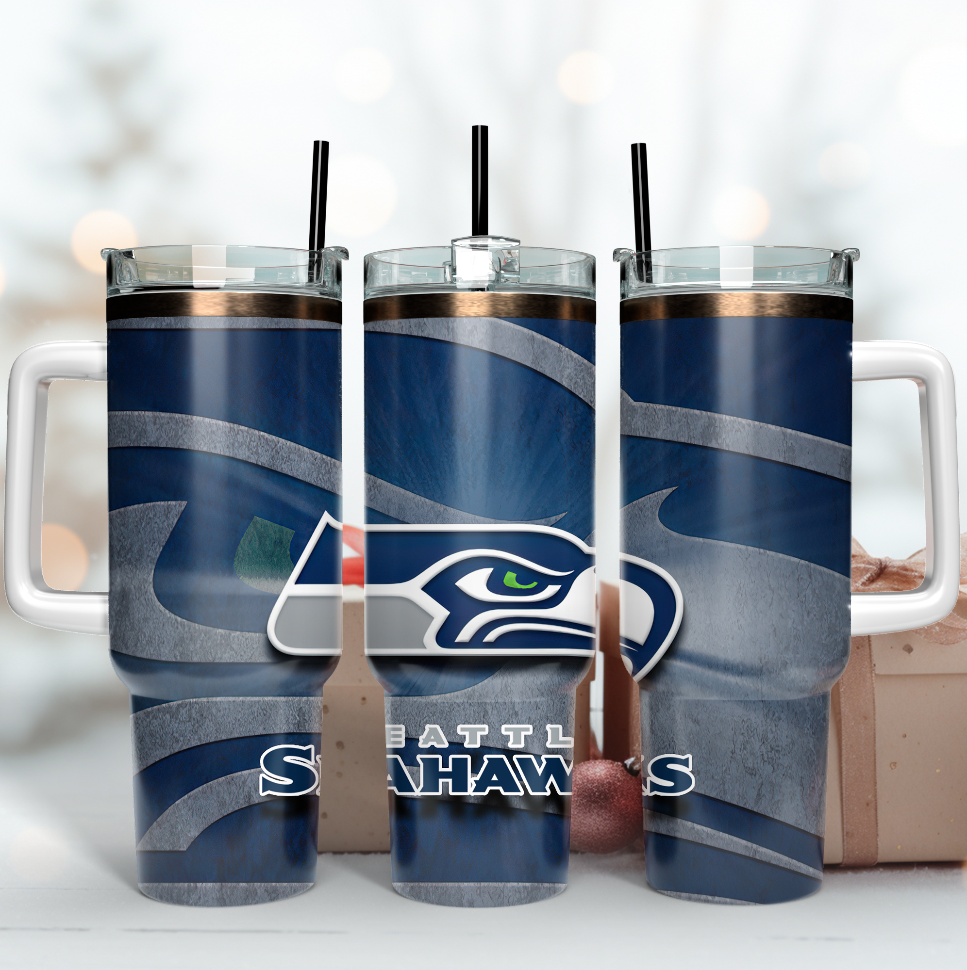 Seattle Seahawks NFL Custom Stanley Cup 40 oz 30 oz Tumbler With HandleTVC2301167