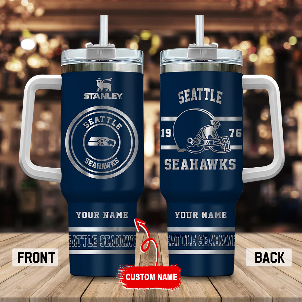 Seattle Seahawks NFL Custom Stanley Cup 40 oz 30 oz Tumbler With HandleTVC230154
