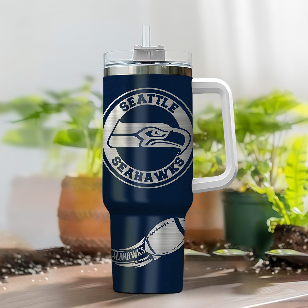 Seattle Seahawks NFL Custom Stanley Cup 40 oz 30 oz Tumbler With HandleTVC230179 - Image 2