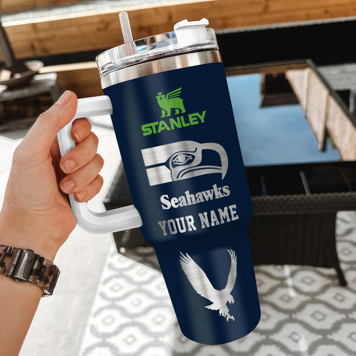 Seattle Seahawks NFL Custom Stanley Cup 40 oz 30 oz Tumbler With HandleTVC230179 - Image 3