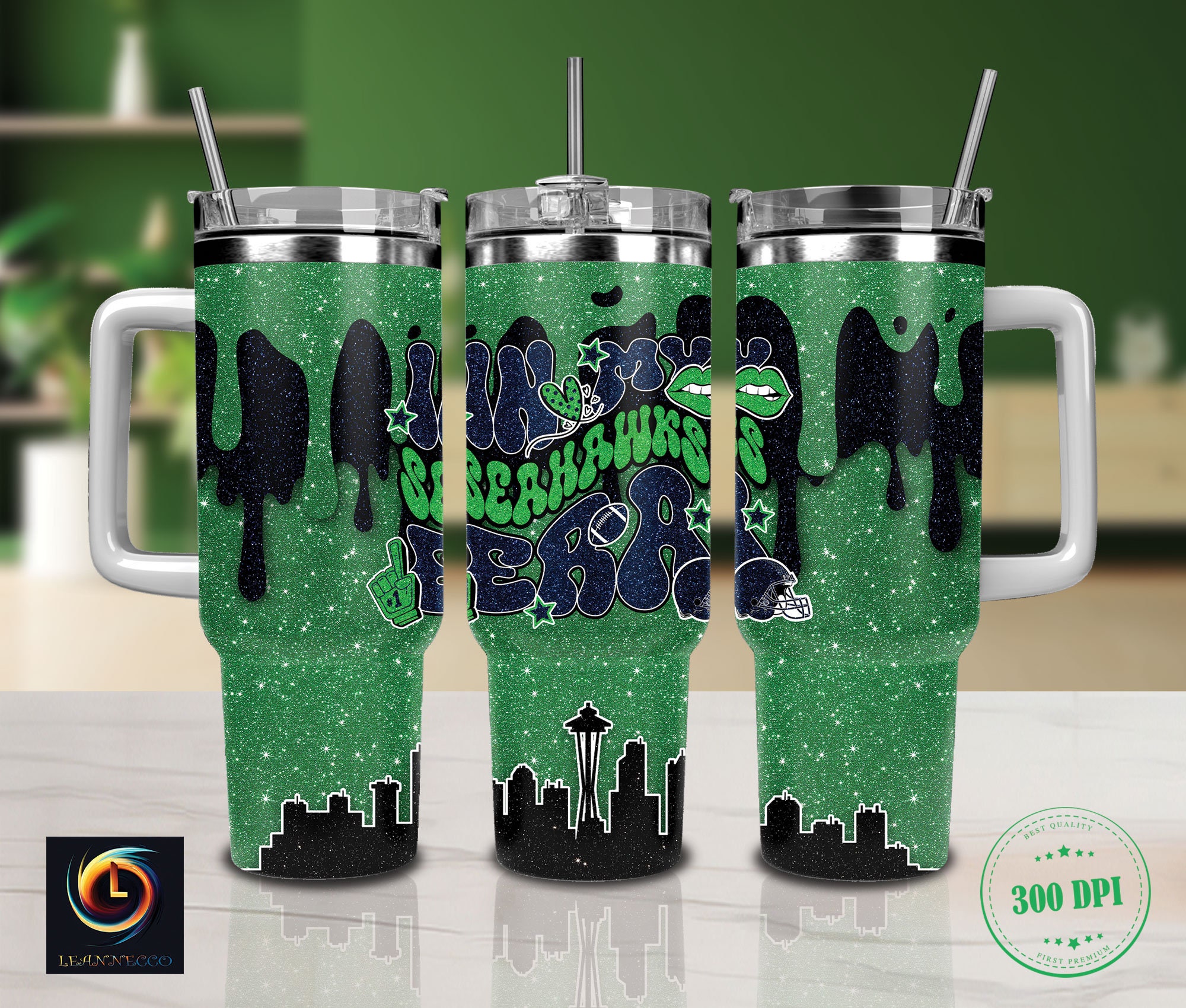 Seattle Seahawks NFL Glitter Custom Stanley Cup 40 oz 30 oz Tumbler With HandleTVC2301988