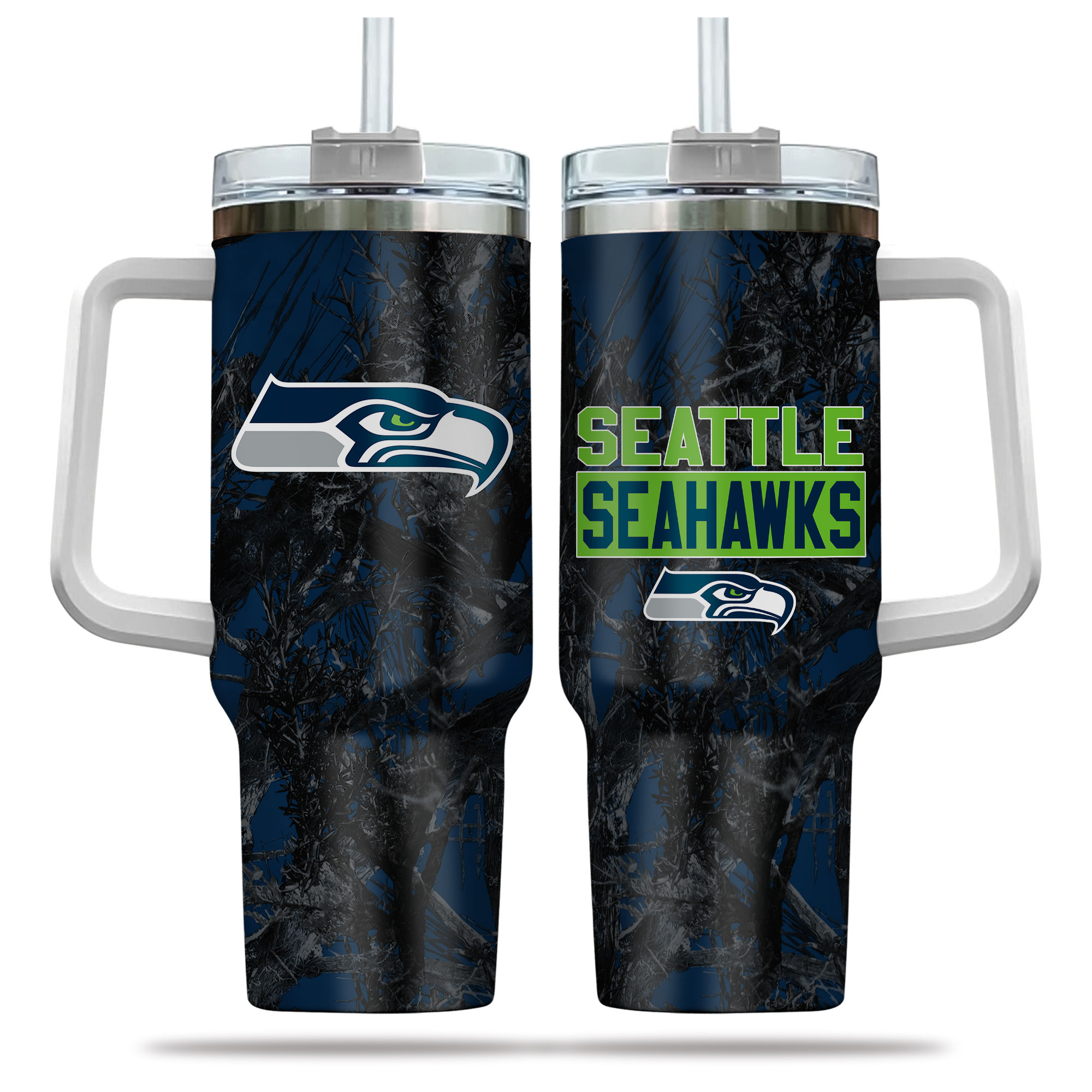 Seattle Seahawks NFL Hunting Custom Stanley Cup 40 oz 30 oz Tumbler With HandleTVC230183