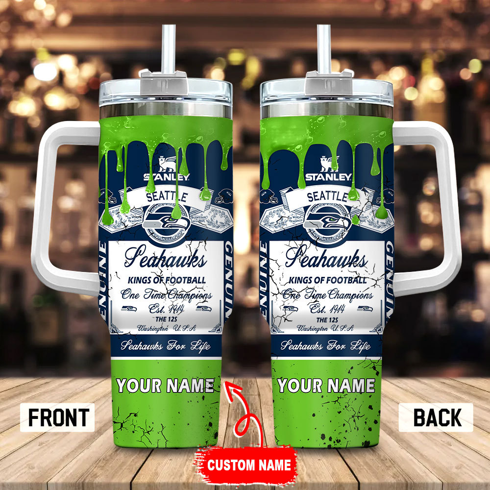 Seattle Seahawks NFL Kings Of Football Custom Stanley Cup 40 oz 30 oz Tumbler With HandleTVC230155