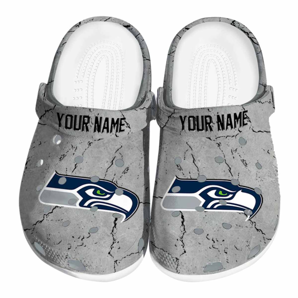 Seattle Seahawks NFL Sport Crocs Crocband Clogs Shoes Comfortable For Men Women and Kids