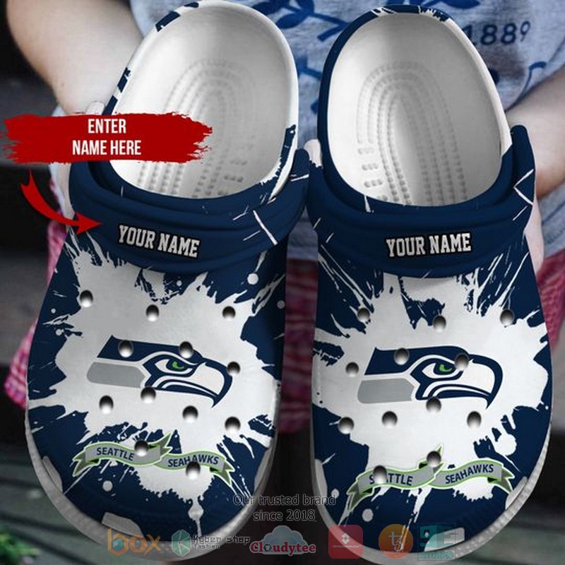 Seattle Seahawks NFL Sport Crocs Crocband Clogs Shoes Comfortable For Men Women and Kids