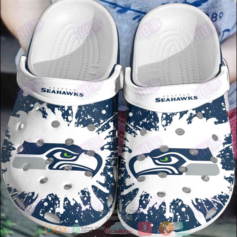 Seattle Seahawks NFL Sport Crocs Crocband Clogs Shoes Comfortable For Men Women and Kids