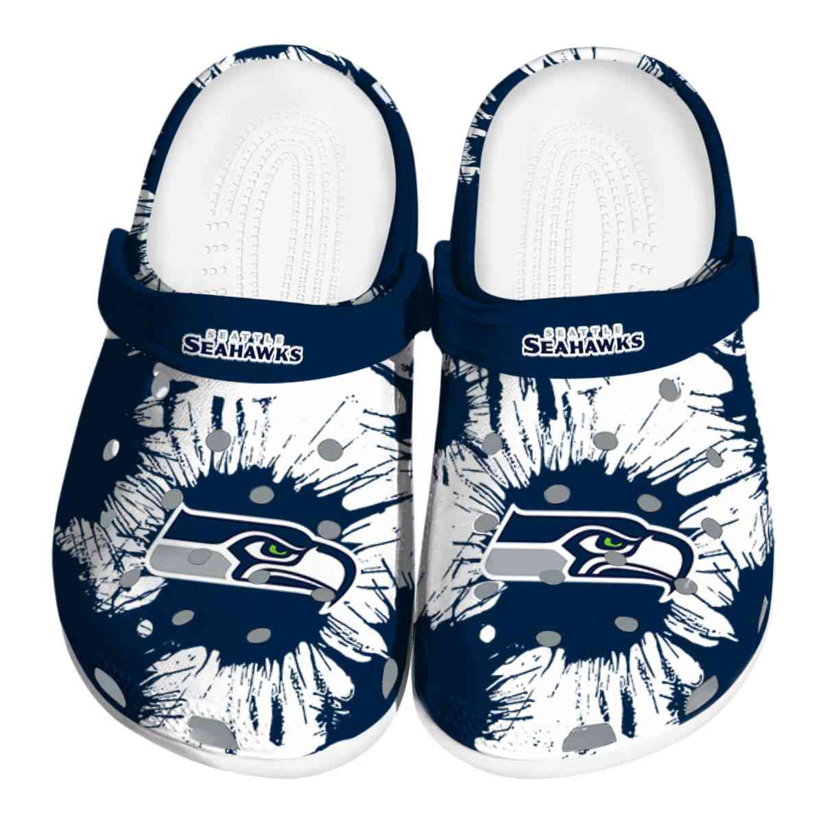 Seattle Seahawks NFL Sport Crocs Crocband Clogs Shoes Comfortable For Men Women and Kids