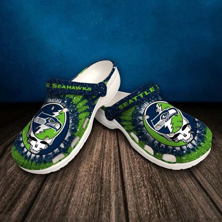 Seattle Seahawks NFL Sport Crocs Crocband Clogs Shoes Comfortable For Men Women and Kids