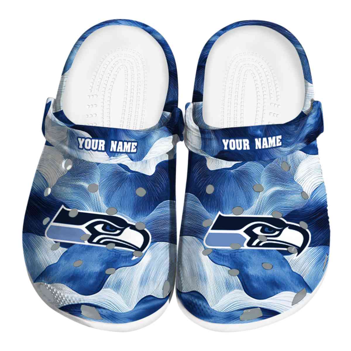 Seattle Seahawks NFL Sport Crocs Crocband Clogs Shoes Comfortable For Men Women and Kids