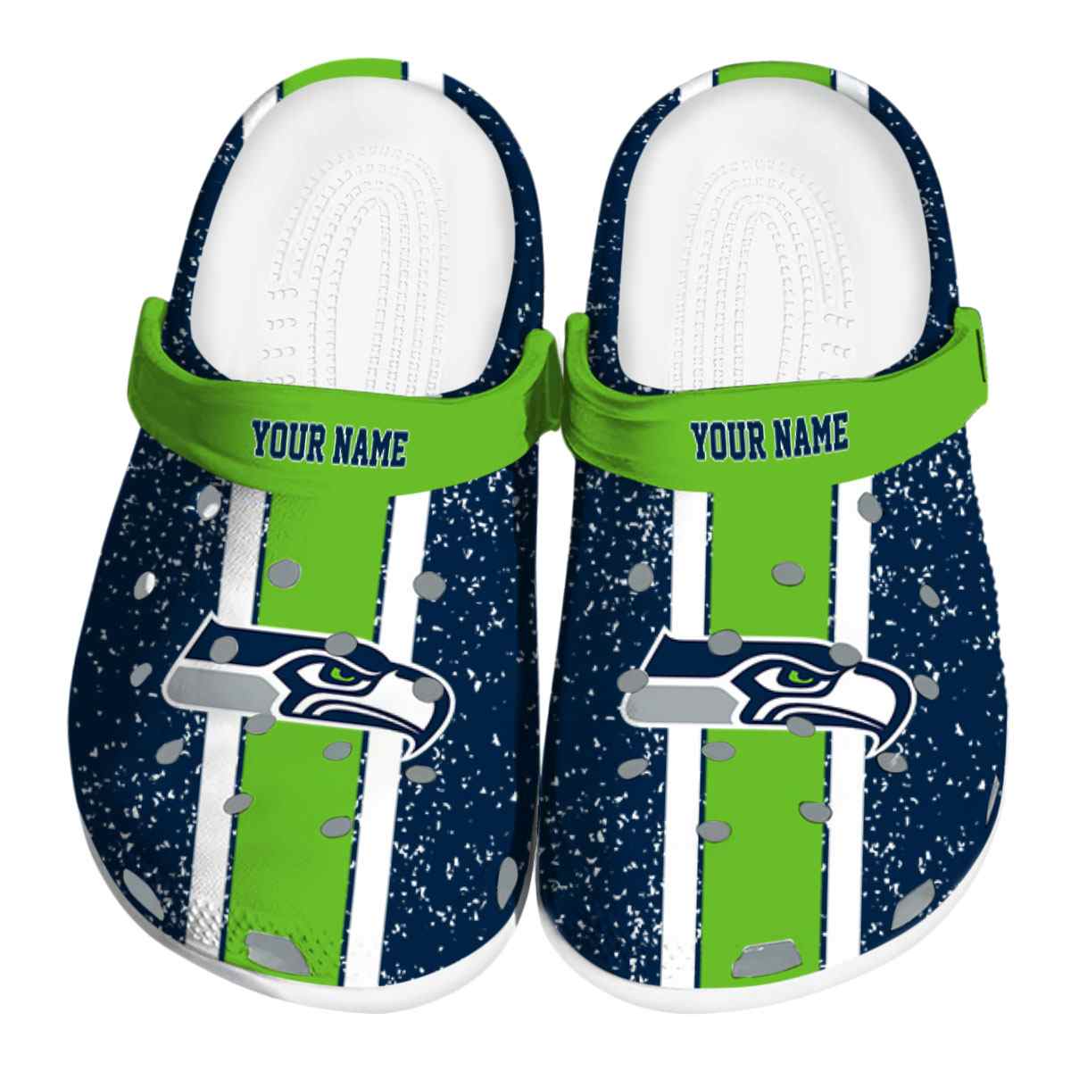 Seattle Seahawks NFL Sport Crocs Crocband Clogs Shoes Comfortable For Men Women and Kids