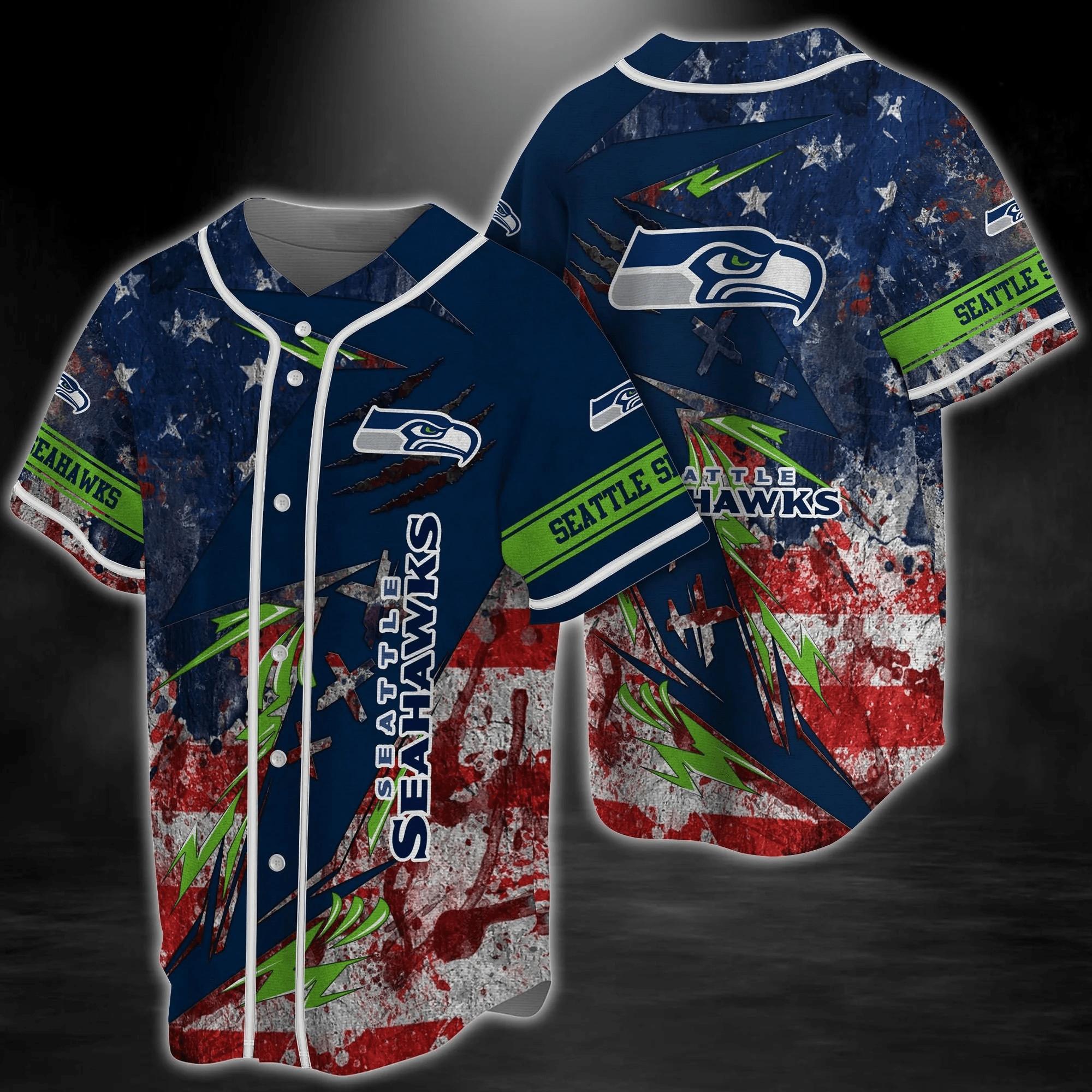 Seattle Seahawks NLF Baseball Jersey Shirt With Unique Design