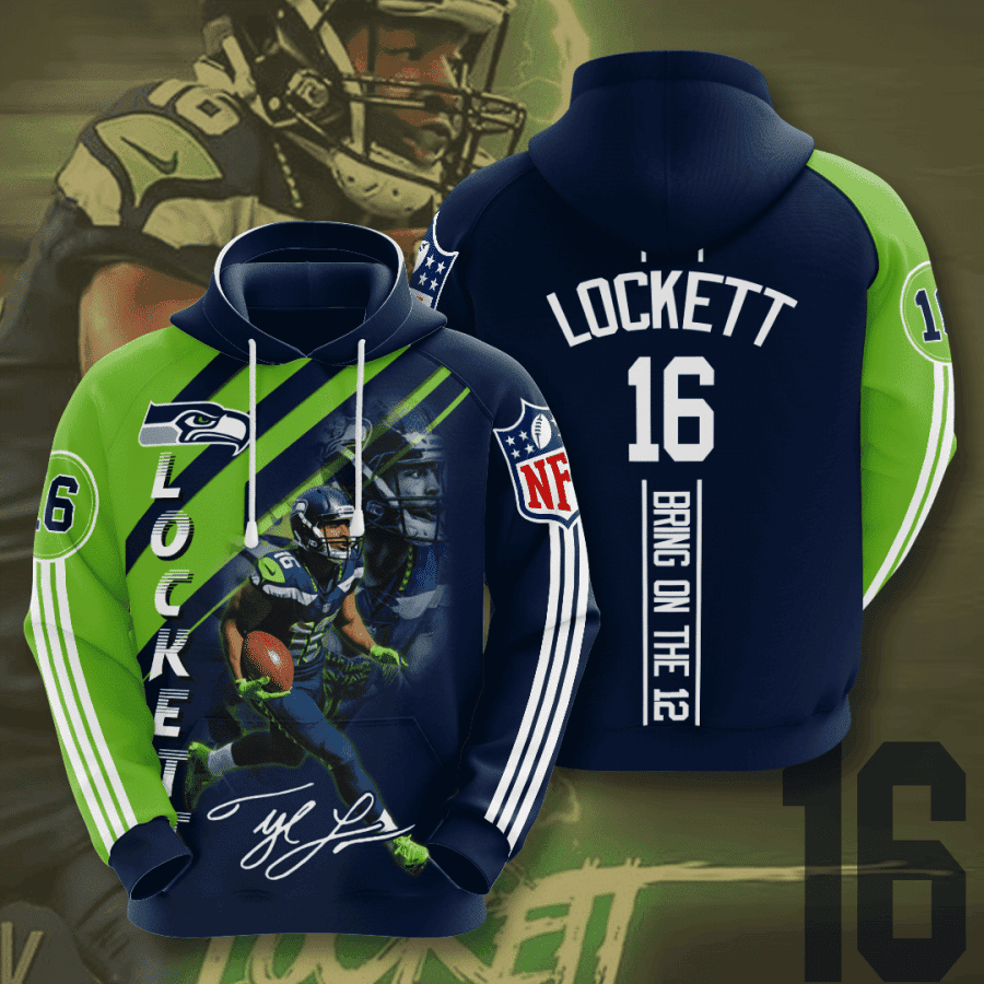 Seattle Seahawks Tyler Lockett 3D All Over Print Hoodie, Zip Hoodie