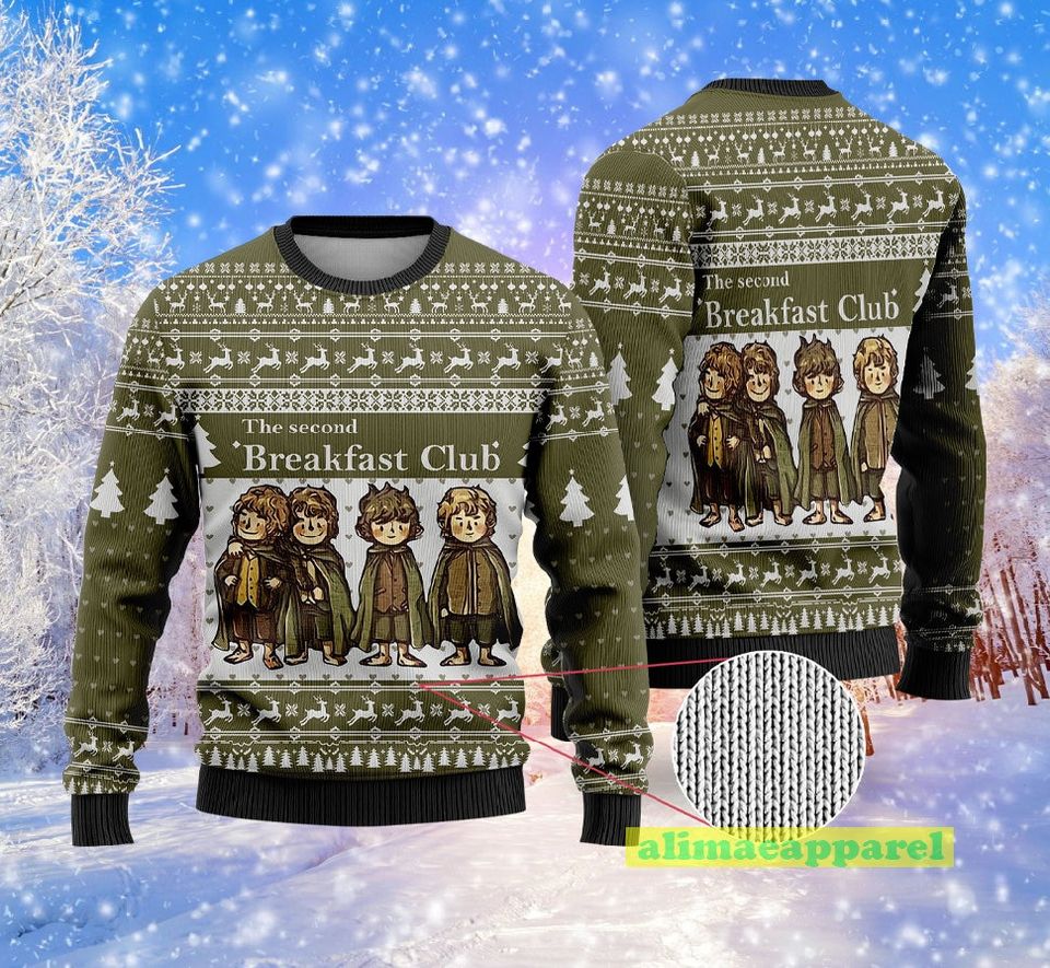 Second Breakfast Ugly All Over 3D Print Sweater