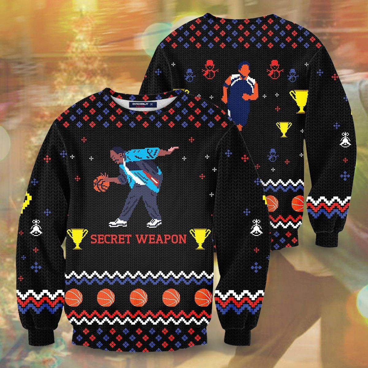 Secret Weapon Stanley Ugly Christmas Sweater Adult 3D Funny Matching for family