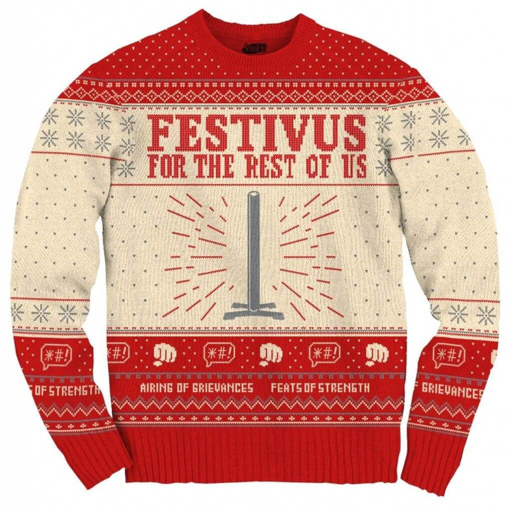 Seinfeld Festivus For The Rest Of Us Pole For Unisex Ugly Christmas Sweater Adult 3D Funny Matching for family