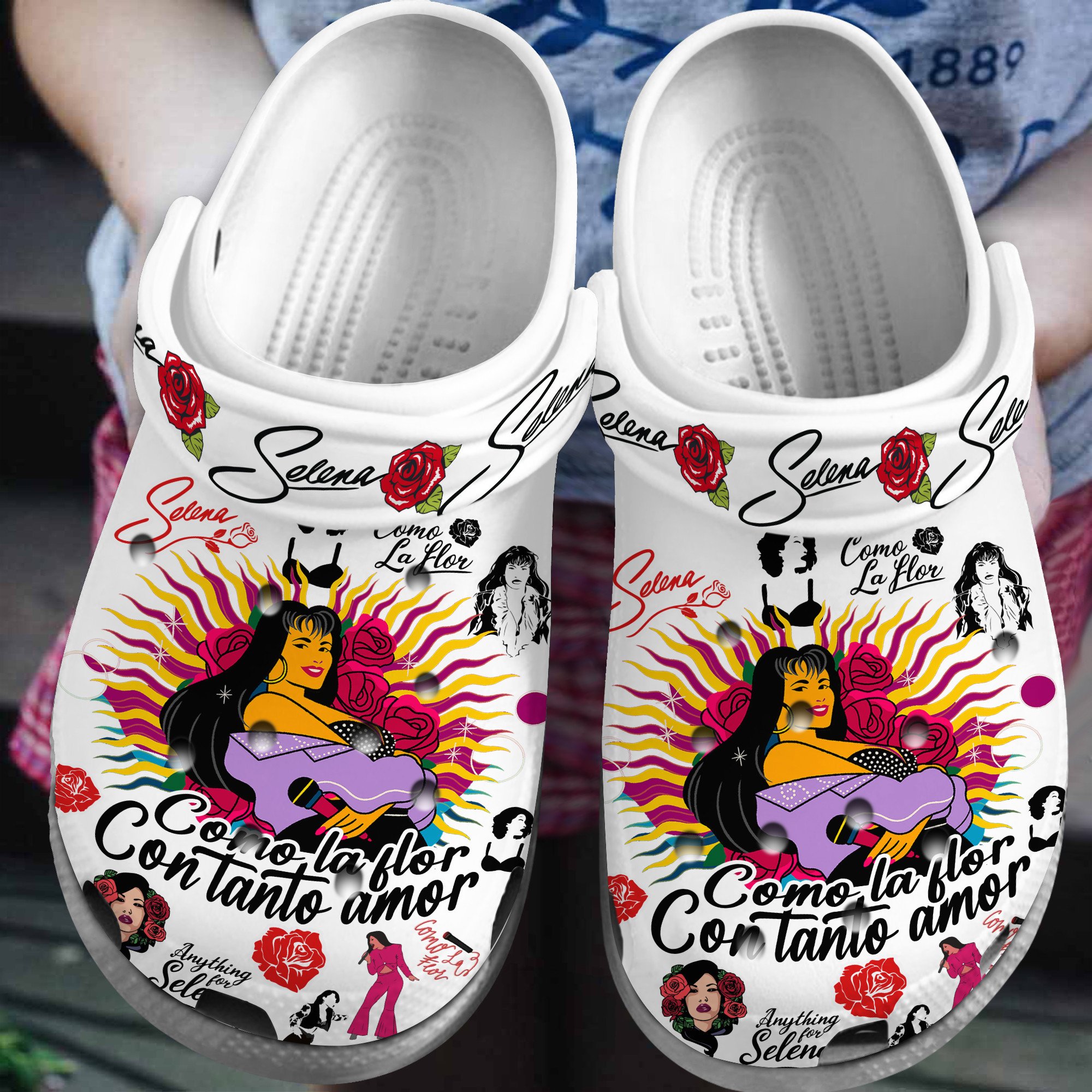 Selena Singer Music Crocs Crocband Clogs Shoes Comfortable For Men Women and Kids