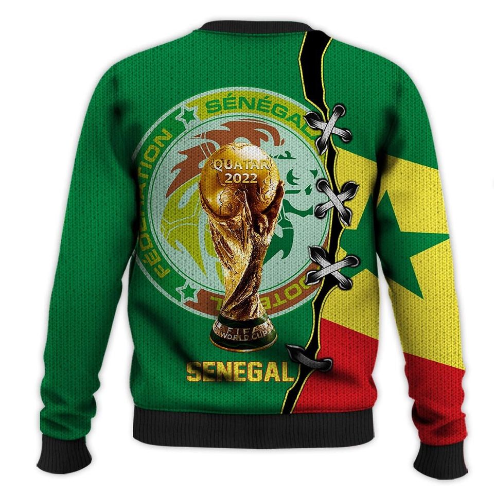 Senegal Flag National Soccer Team, World Cup 2022, Senegal Football Fans 3D Sweater - Image 3