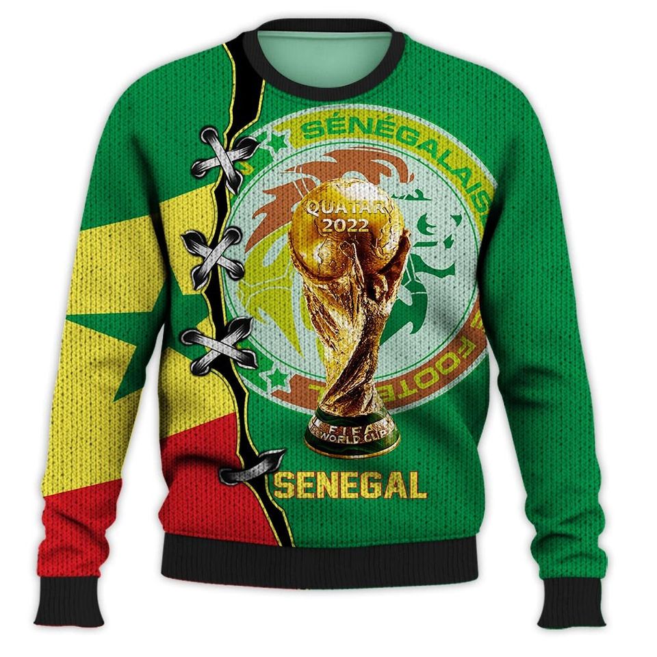 Senegal Flag National Soccer Team, World Cup 2022, Senegal Football Fans 3D Sweater - Image 2