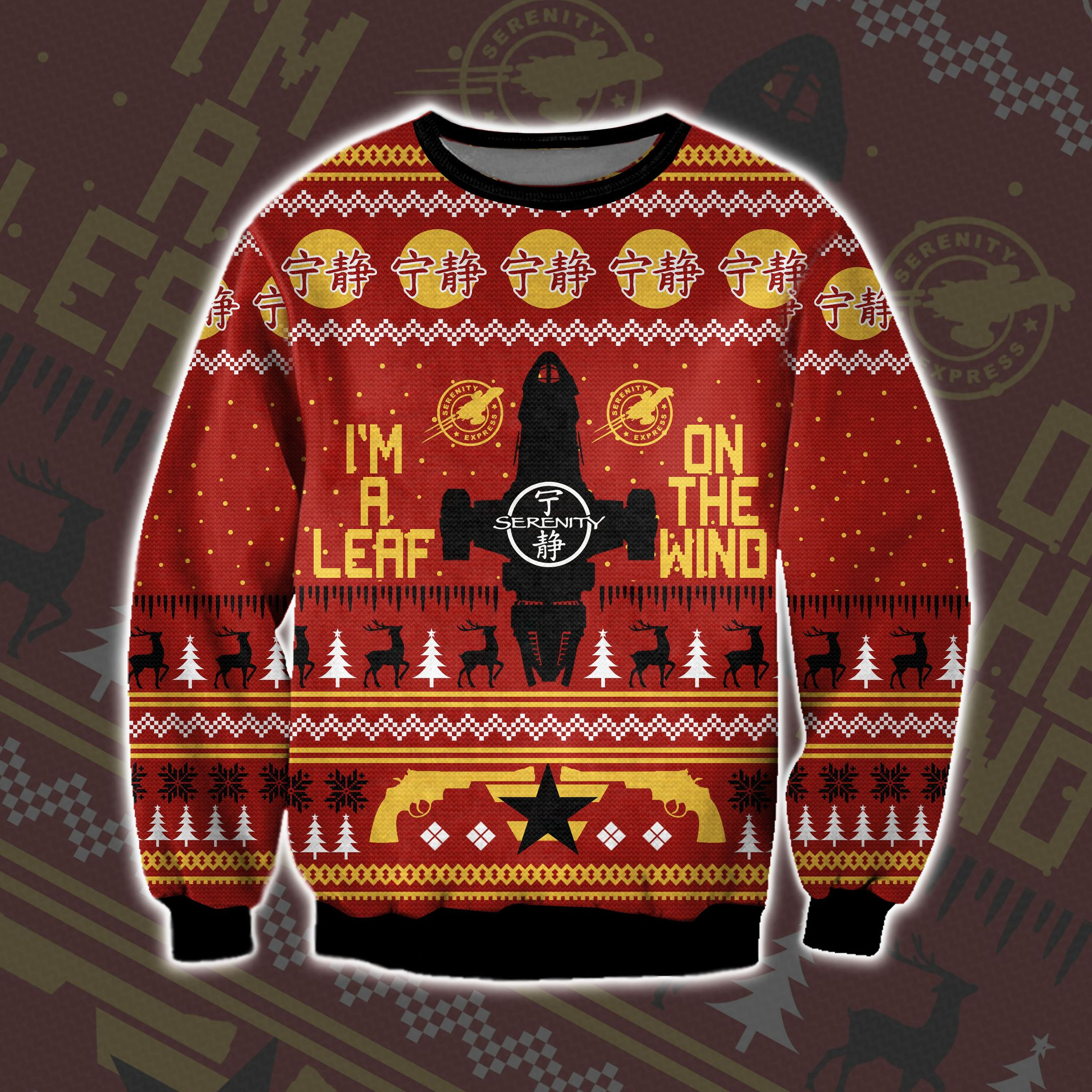 Serenity Firefly 3D Print Ugly Christmas Sweater Adult 3D Funny Matching for family