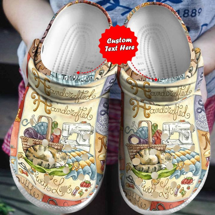 Sewing Handcrafted In Love clog Shoes Colorful