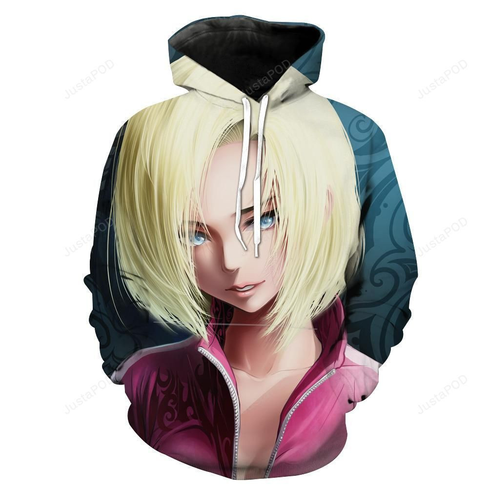 Sexy Android 18 3D All Over Print Hoodie, Zip Hoodie