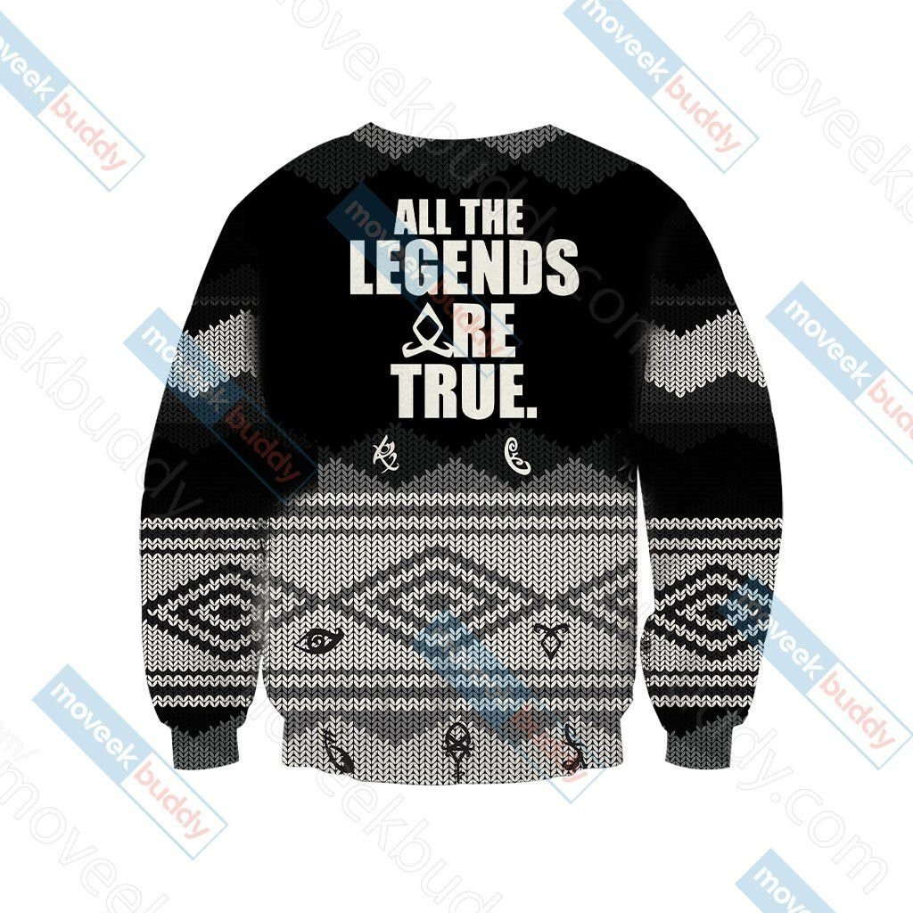 Shadowhunters All Legend Are True For Unisex Ugly Christmas Sweater Adult 3D Funny Matching for family - Image 3
