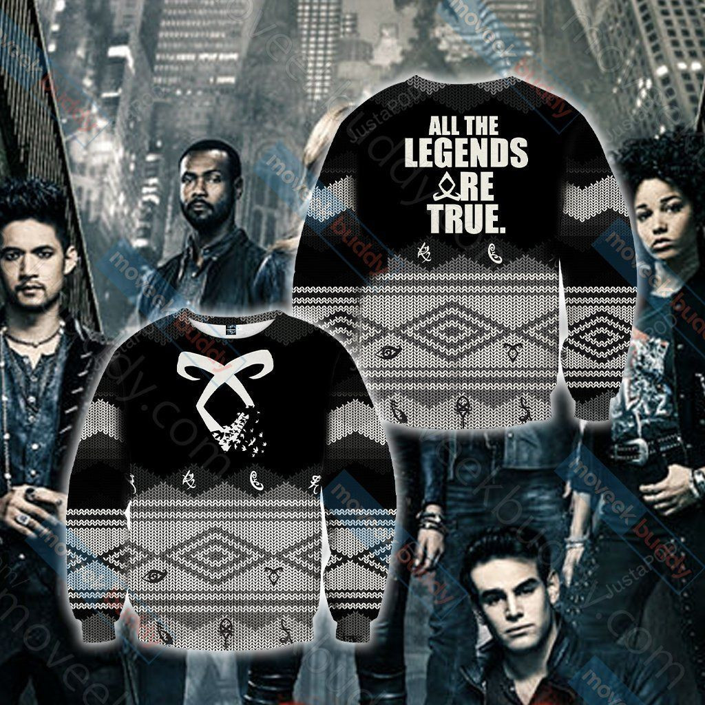 Shadowhunters All Legend Are True Ugly Christmas Sweater Adult 3D Funny Matching for family