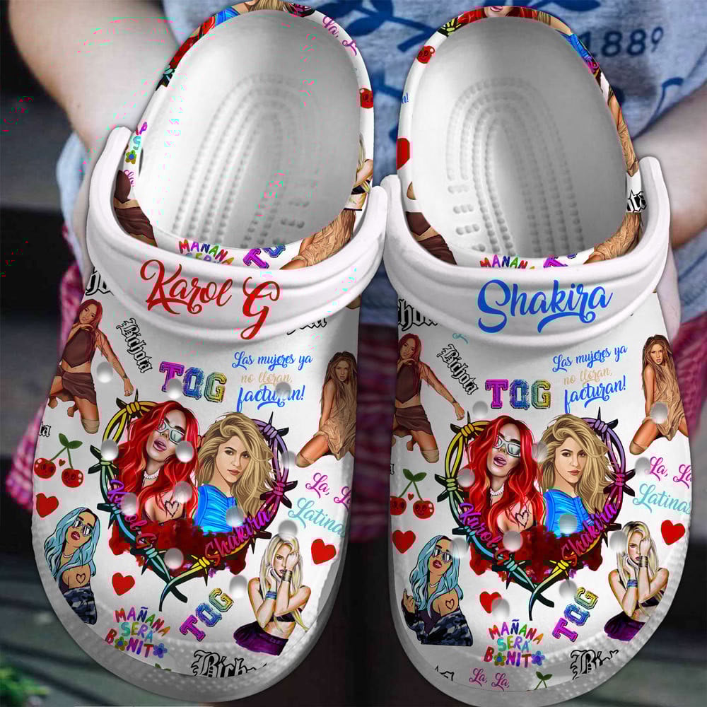 Shakira Singer Music Crocs Crocband Clogs Shoes Comfortable For Men Women and Kids