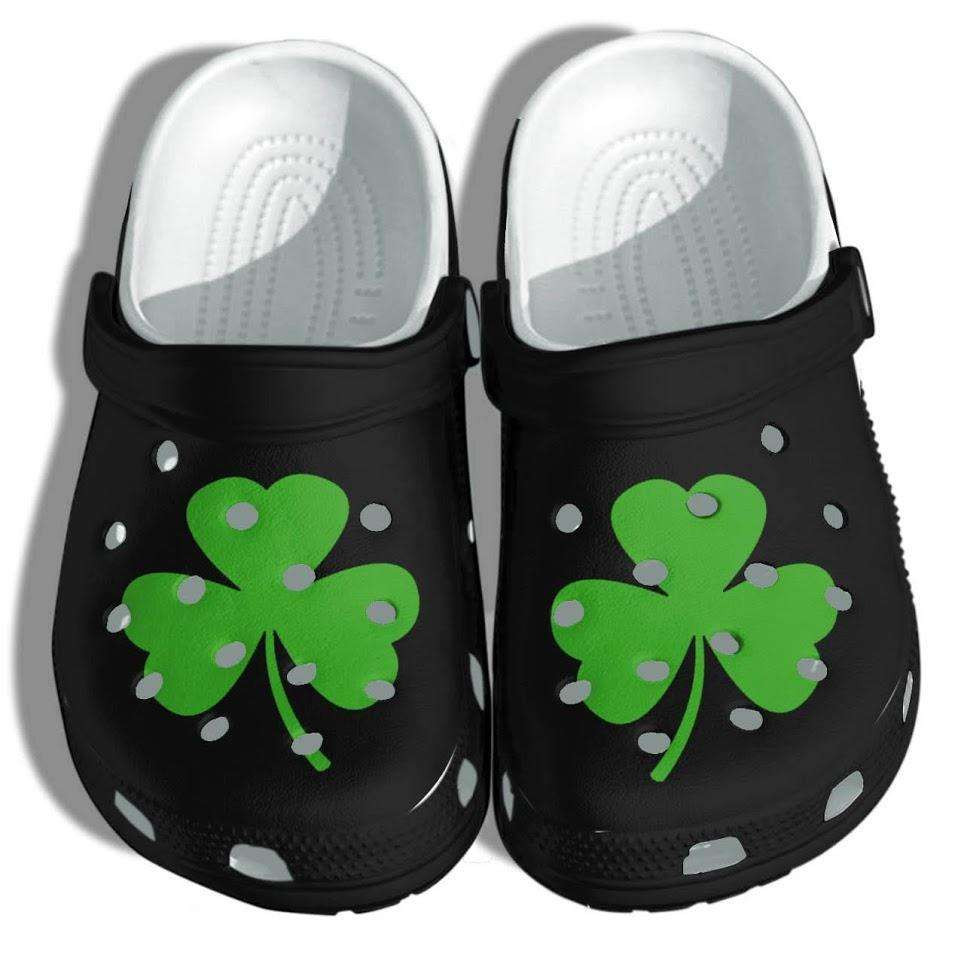 Shamrock Clover Lucky Flower Irish Patricks Day Crocband Clog Shoes