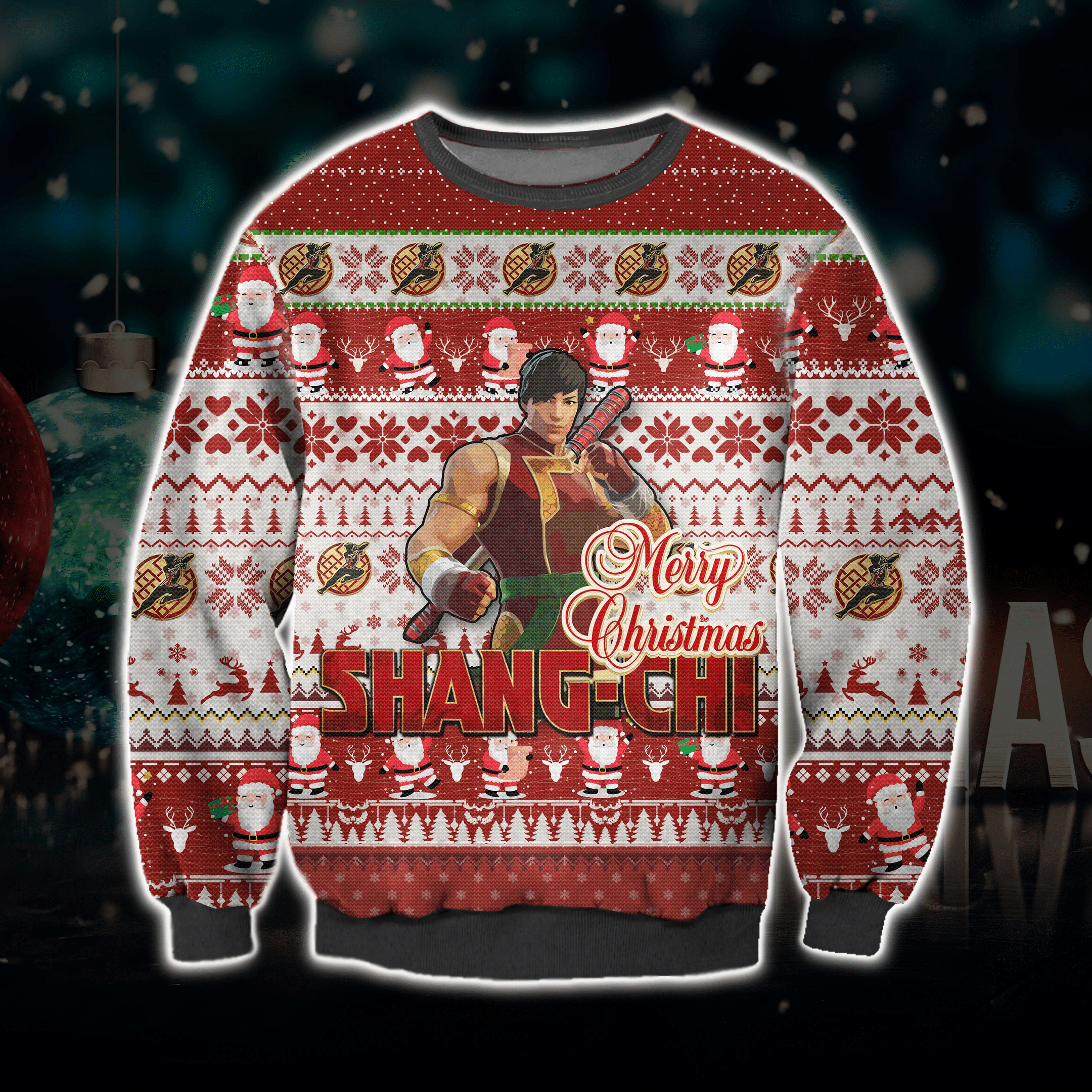 Shang-Chi Ugly Christmas Sweater Adult 3D Funny Matching for family