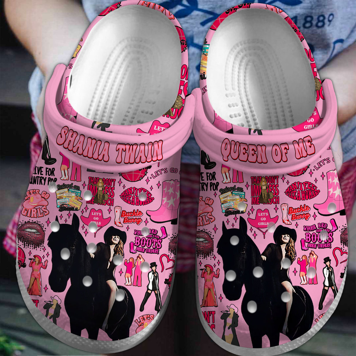 Shania Twain MusicÂ Crocs Crocband Clogs Shoes Comfortable For Men Women and Kids