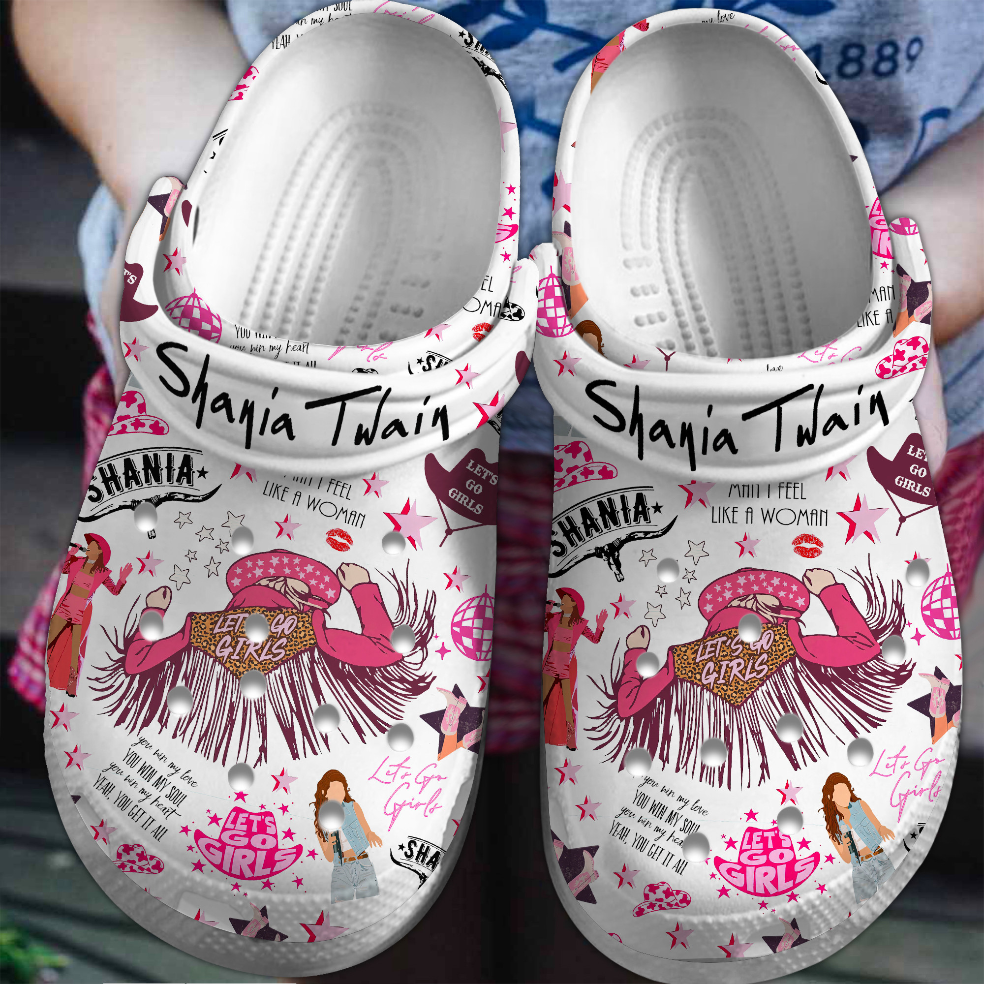 Shania Twain Music Crocs Crocband Clogs Shoes Comfortable For Men Women and Kids