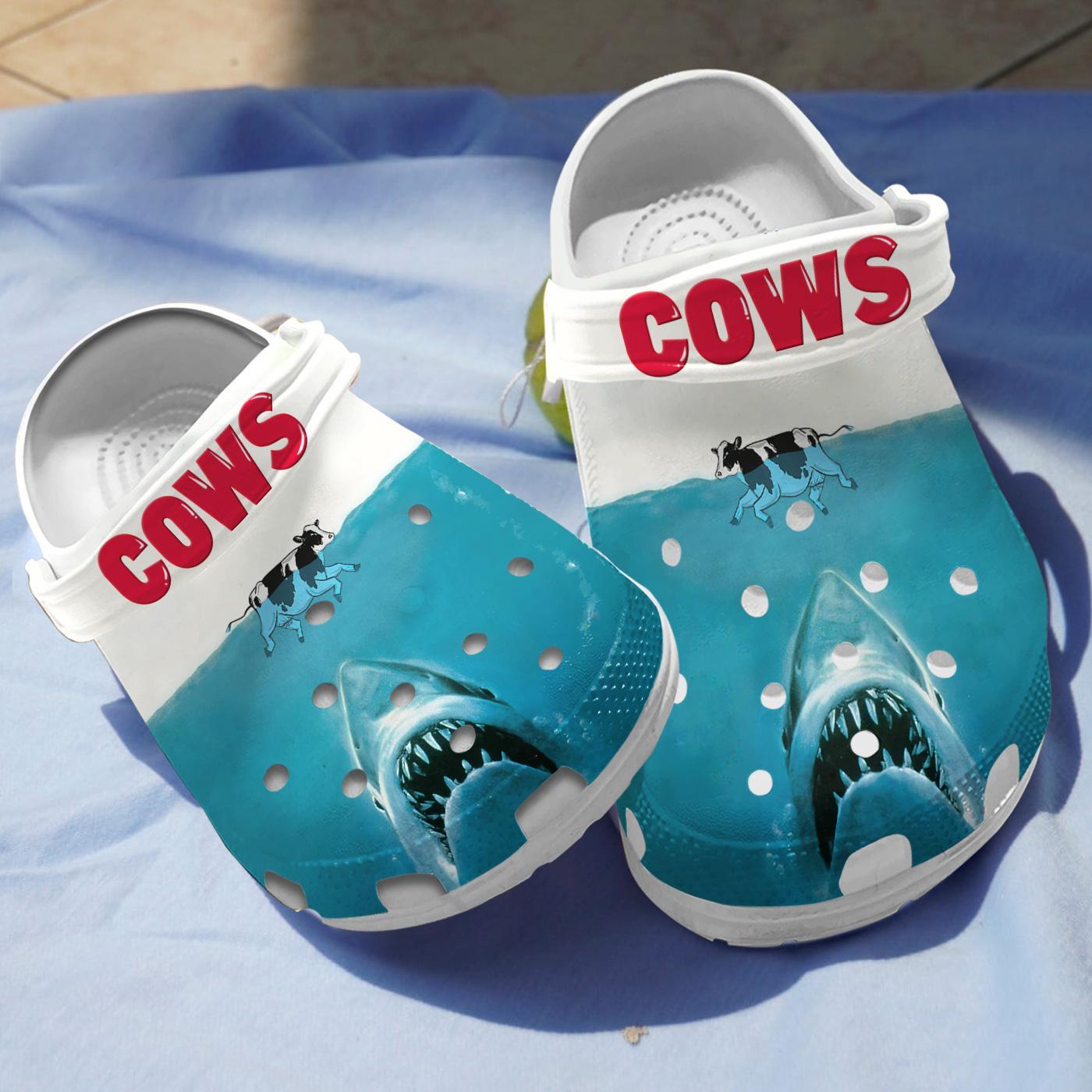Shark Cows Crocs Crocband Clogs Shoes Comfortable For Men Women and Kids