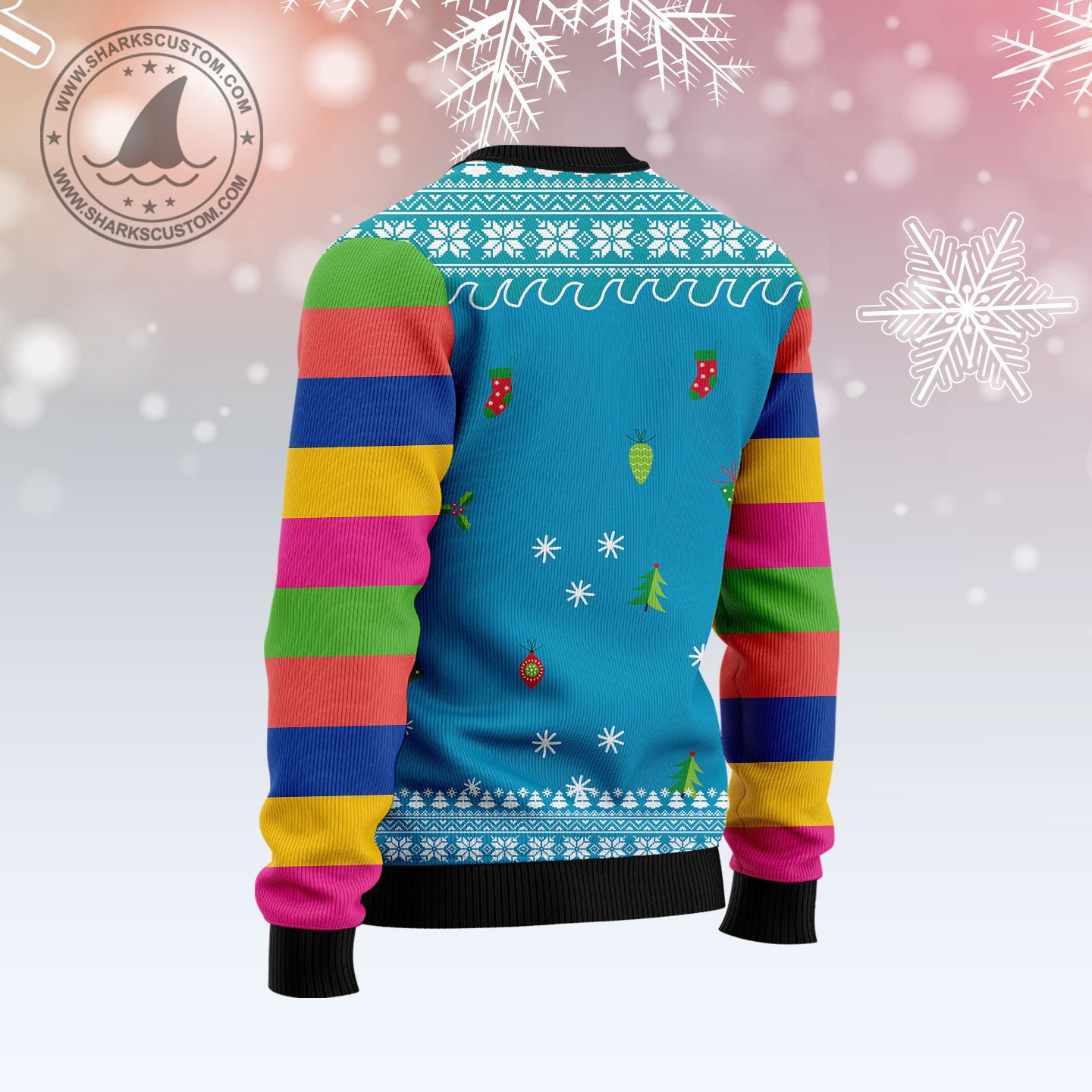 Shark Doo Doo Doo Ugly Christmas Sweater - Image 2