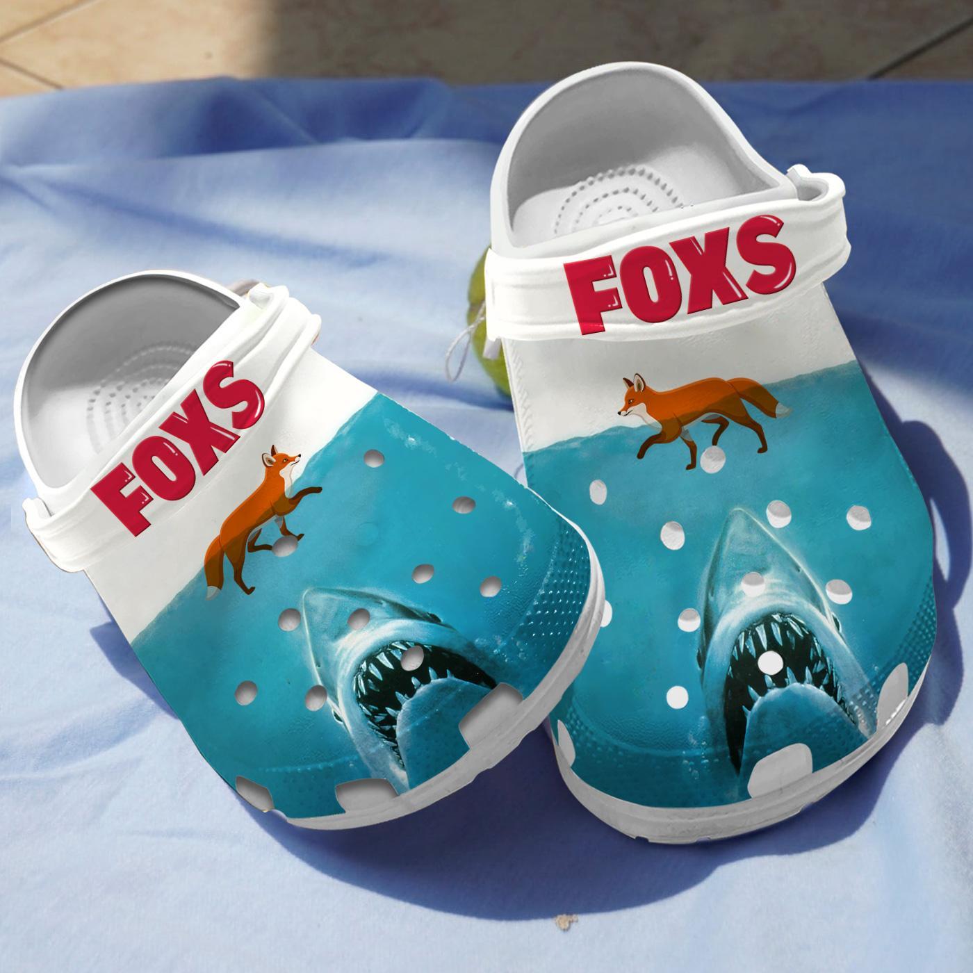 Shark Foxs Crocs Crocband Clogs Shoes Comfortable For Men Women and Kids