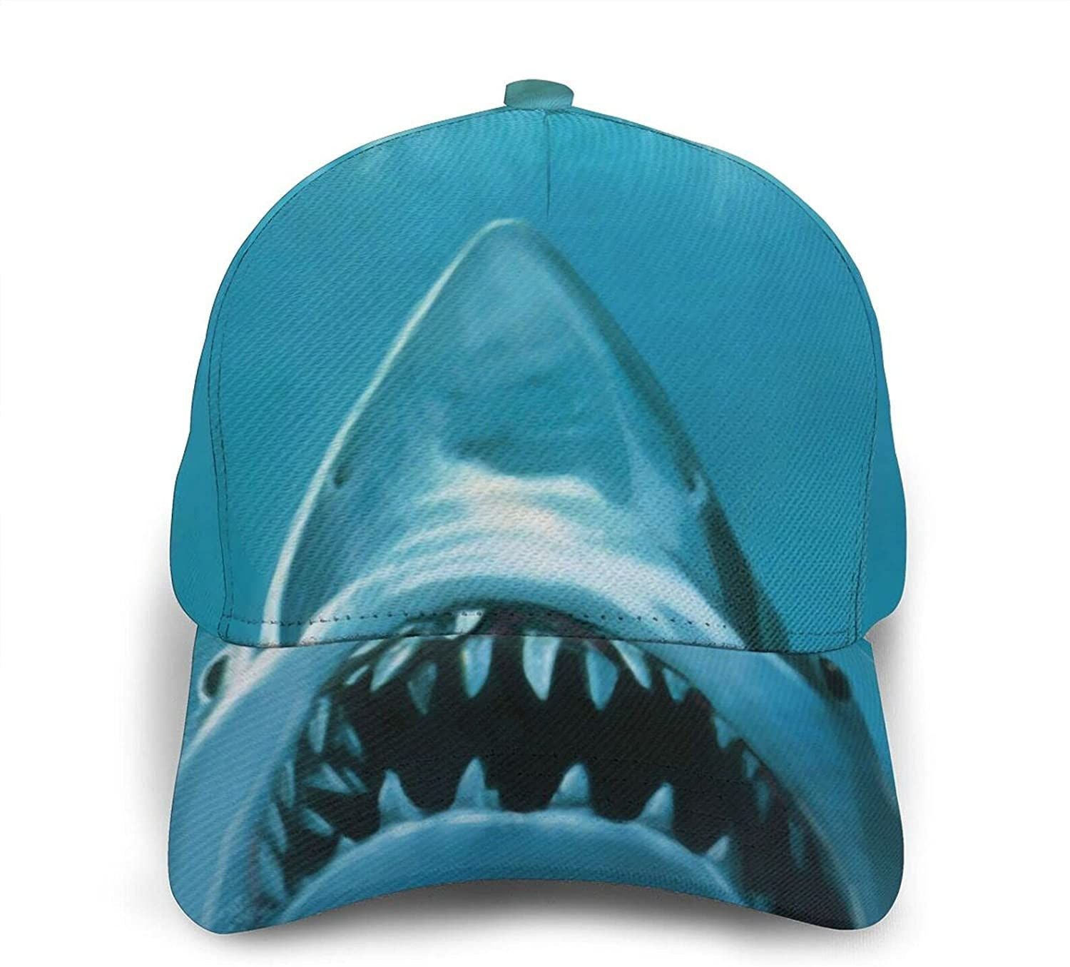 Shark Head Print Classic Baseball 3D Cap Adjustable Twill Sports Dad Hats for Unisex Trucker Hats Custom Hats Gifts For Men & Women