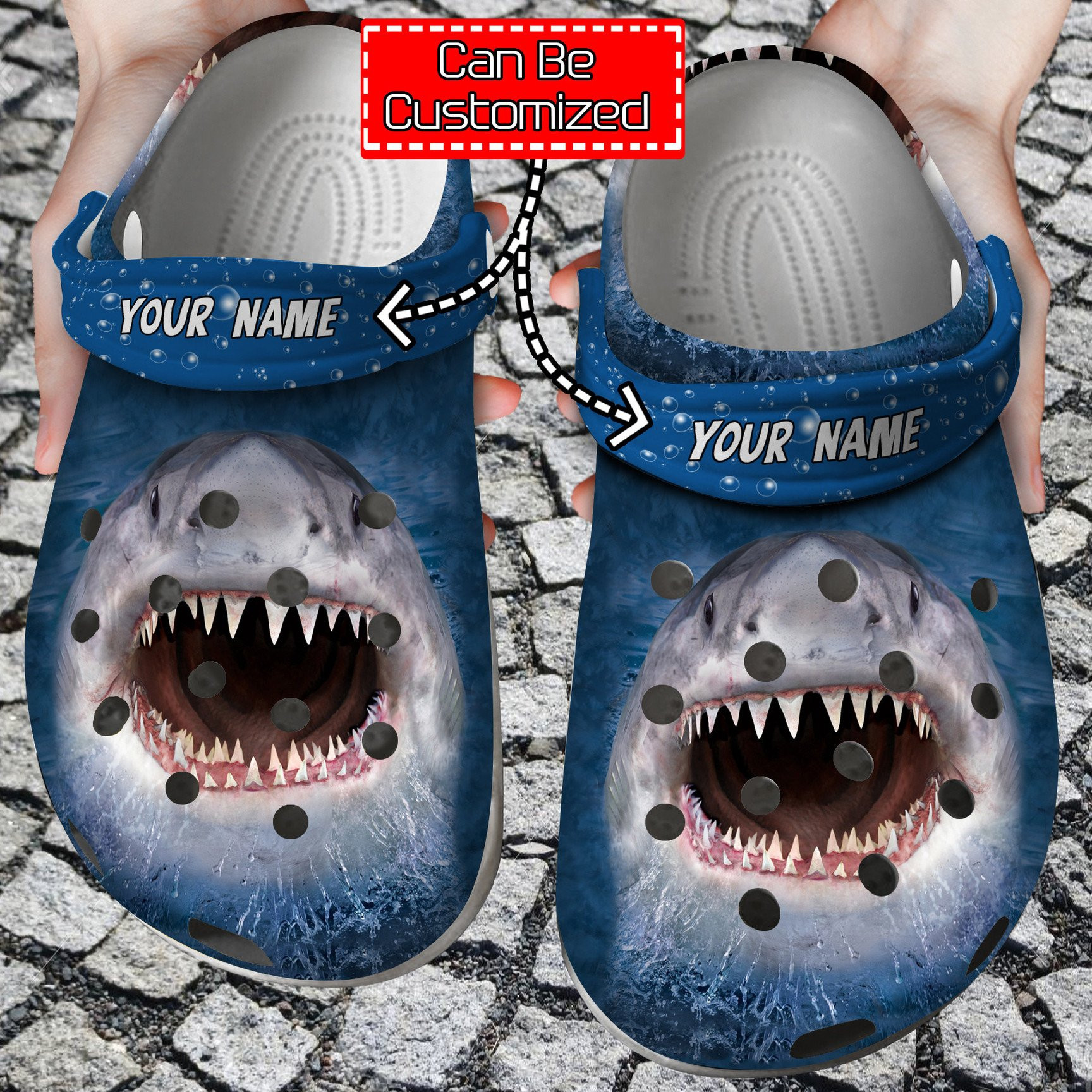 Shark Mouth Custom clog Shoes Shark