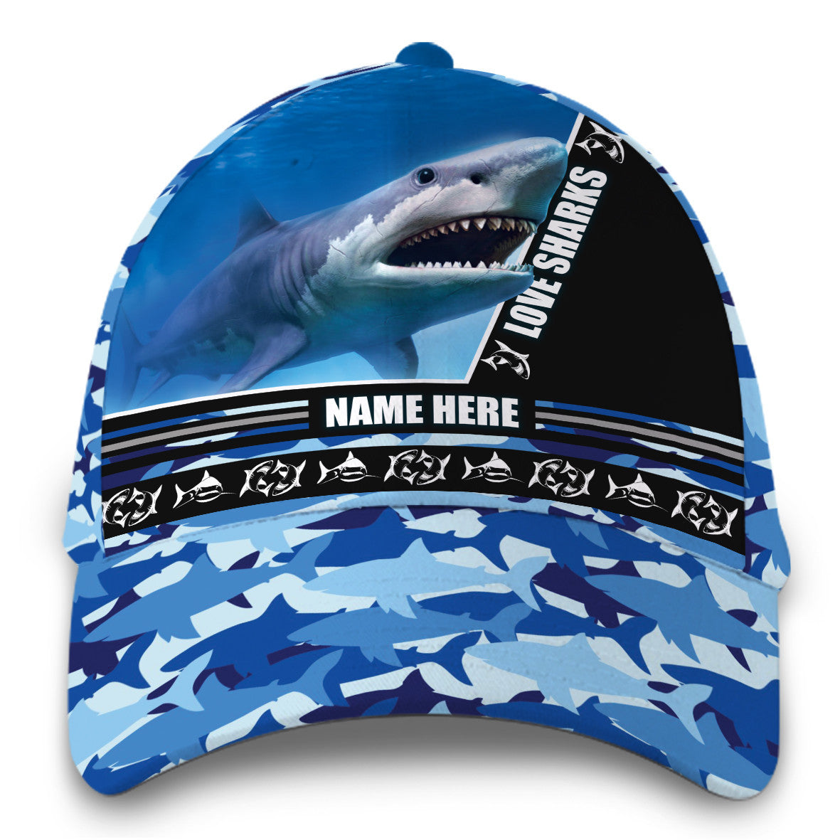 Shark Ocean Hat Classic Cap (Customized) Trucker Hats Custom Hats Gifts For Men & Women